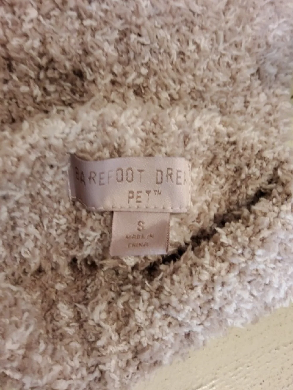Barefoot Dreams Soft Tan Cozy Knit Dog Sweater